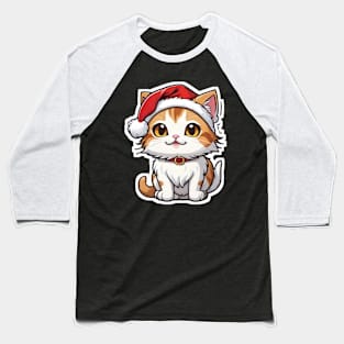 Cat Christmas Baseball T-Shirt